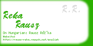 reka rausz business card